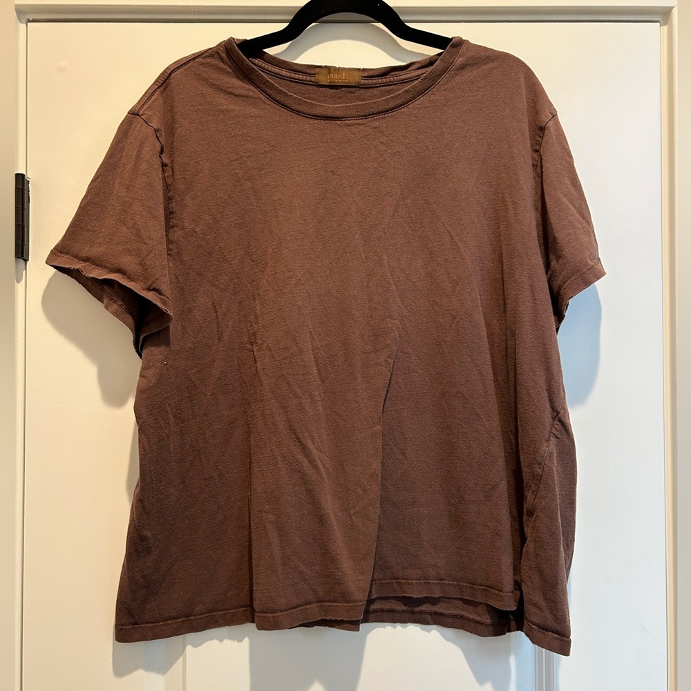 Nuuds Everyday T-Shirt Vintage Cotton - Coffee - XL - Picture 2 of 7